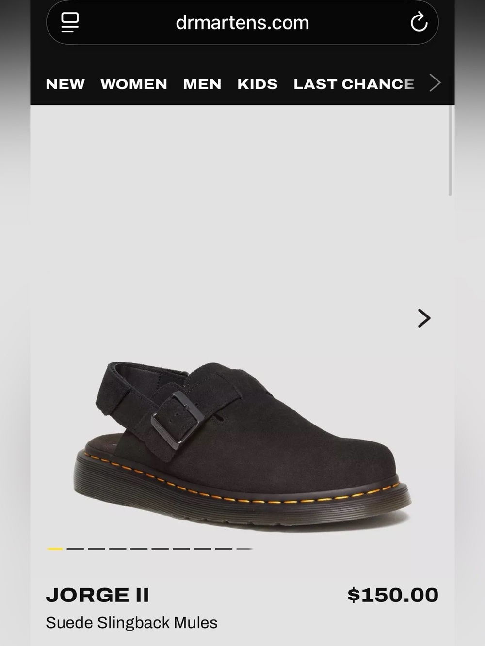 Dr. Martens jorge ii suede clogs